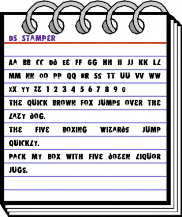 DS Stamper Regular animated font preview