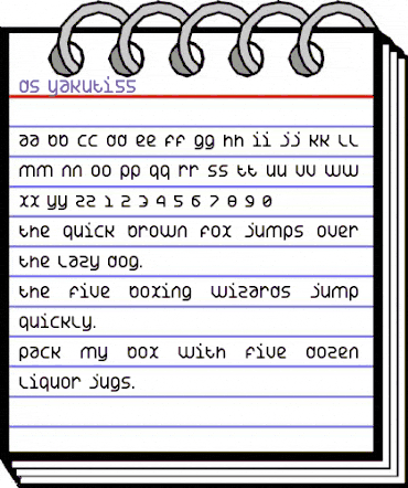 DS Yakuti55 Regular animated font preview