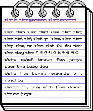 DS Yogasaan Advanced Regular animated font preview
