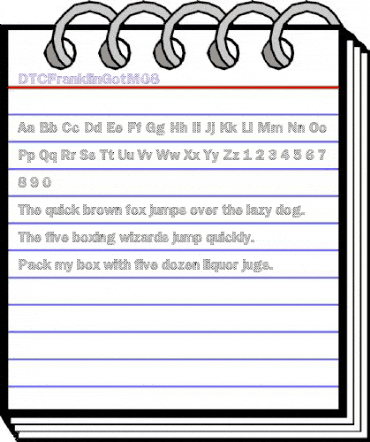 DTCFranklinGotM08 Regular animated font preview