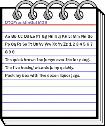 DTCFranklinGotM29 Regular animated font preview
