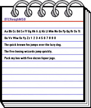 DTCRoughM59 Regular animated font preview