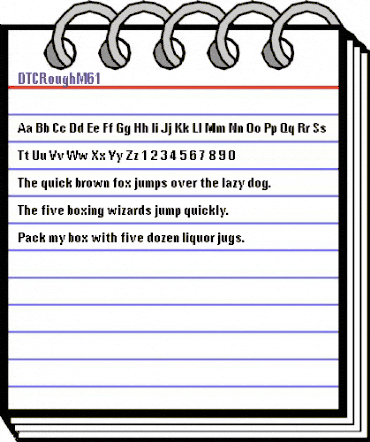 DTCRoughM61 Regular animated font preview