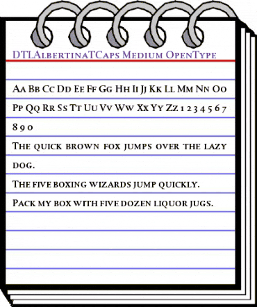 DTLAlbertinaTCaps Medium animated font preview