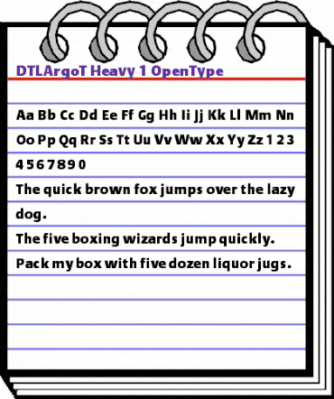 DTL Argo T Heavy animated font preview