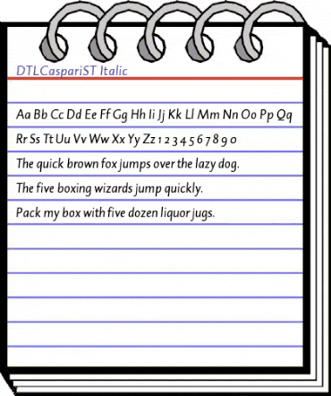 DTLCaspariST Regular animated font preview