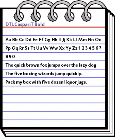 DTLCaspariT Regular animated font preview