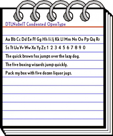 DTLNobelT Condensed animated font preview