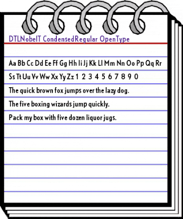 DTL Nobel T Condensed Regular animated font preview