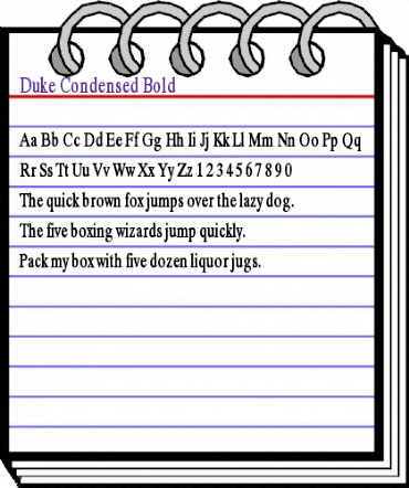 Duke-Condensed Bold animated font preview
