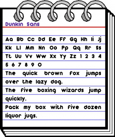 Dunkin Sans Regular animated font preview