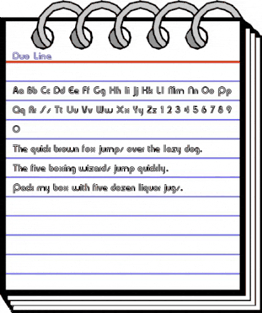 Duo-Line Regular animated font preview