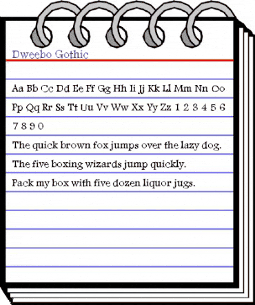 Dweebo Gothic Regular animated font preview