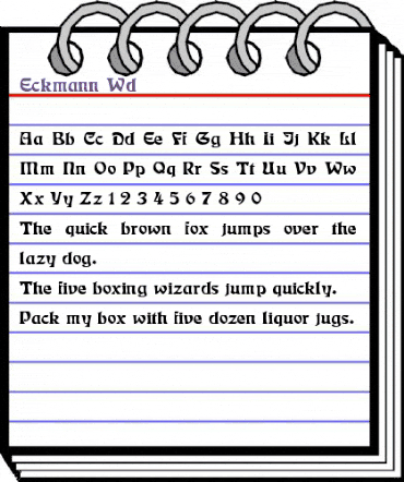 Eckmann Wd Regular animated font preview