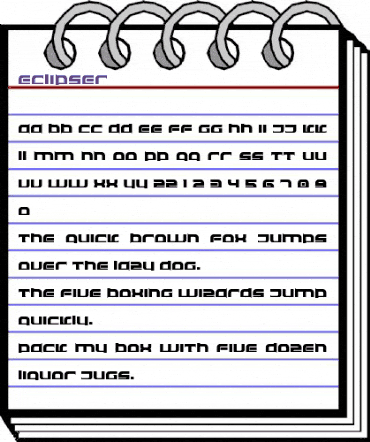 Eclipser Regular animated font preview
