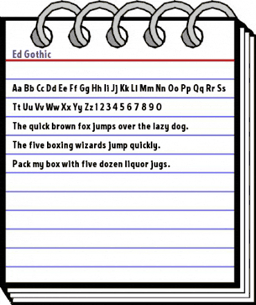 Ed Gothic animated font preview