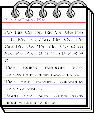 EddaCaps Ex Regular animated font preview