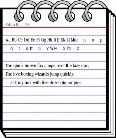 Edito B Regular animated font preview