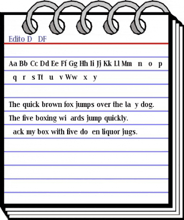 Edito D Regular animated font preview