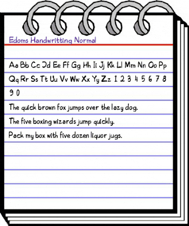 Edoms Handwritting Normal Regular animated font preview