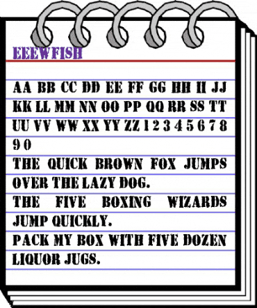 EeewFish Regular animated font preview