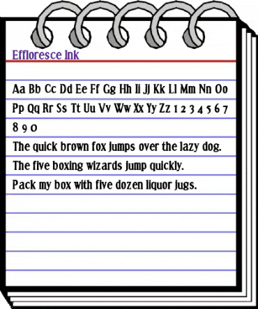 Effloresce Ink Regular animated font preview