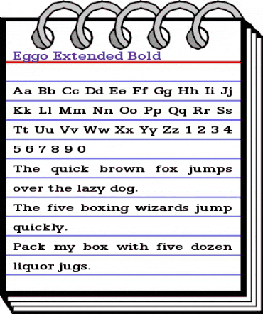 Eggo Extended Bold animated font preview