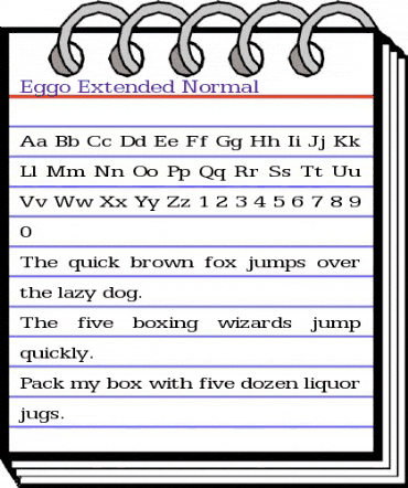 Eggo-Extended Normal animated font preview