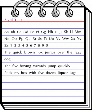 EightTrack Medium animated font preview