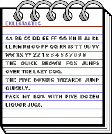 Eklesiastic Regular animated font preview