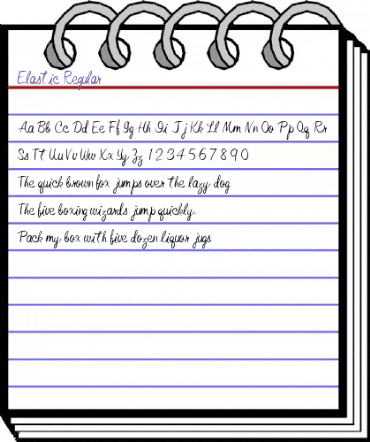 Elastic Regular animated font preview