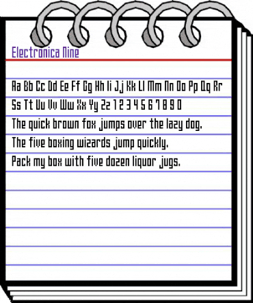 Electronica Nine animated font preview