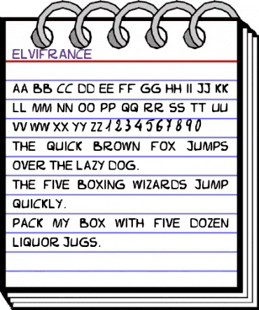 Elvifrance Regular animated font preview