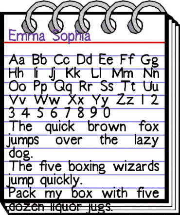 Emma Sophia Regular animated font preview