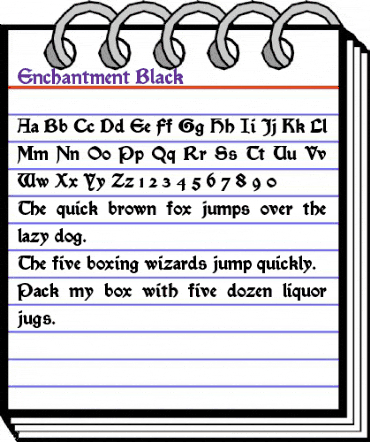 Enchantment Black animated font preview