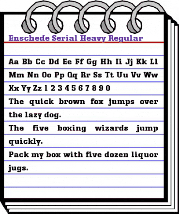 Enschede-Serial-Heavy Regular animated font preview