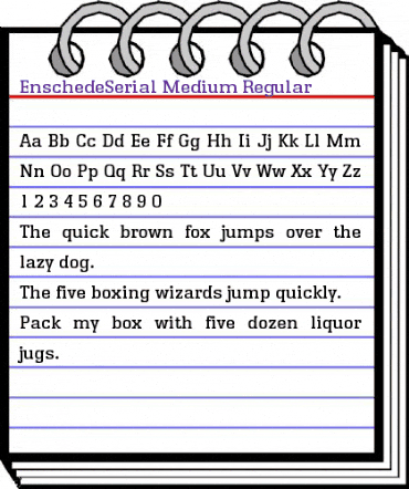 EnschedeSerial-Medium Regular animated font preview