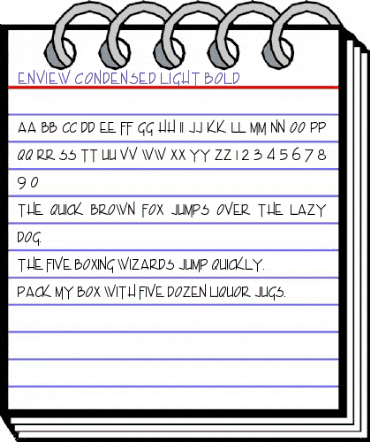 Enview Condensed Light Bold animated font preview