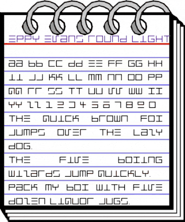 Eppy Evans Round Light Regular animated font preview