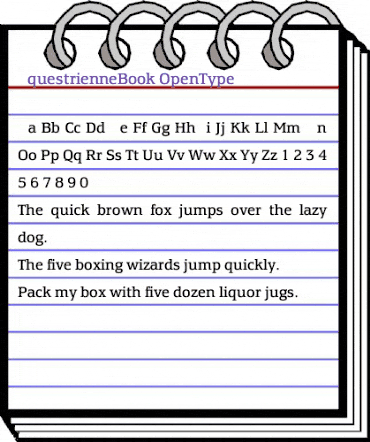 EquestrienneBook Regular animated font preview
