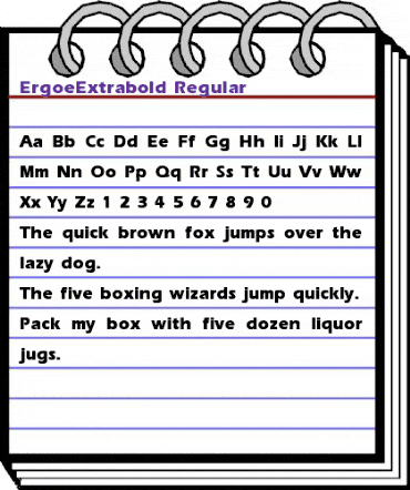 ErgoeExtrabold normal animated font preview
