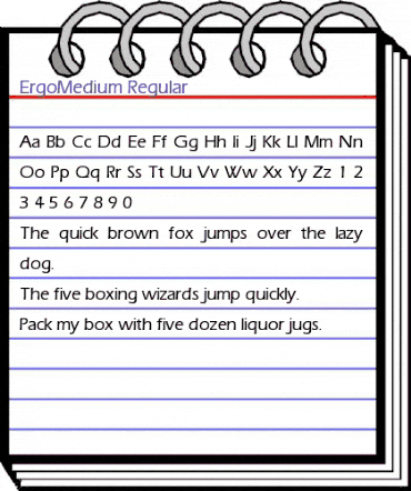 ErgoMedium Regular animated font preview