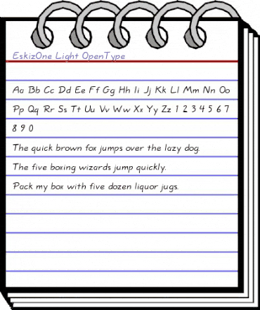 EskizOne-Light Regular animated font preview