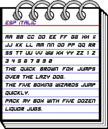 ESP_Italic Regular animated font preview