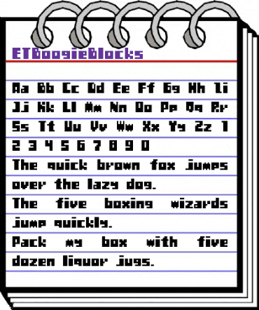 ETBoogieBlocks Regular animated font preview