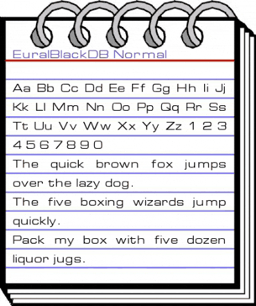 EuralBlackDB Normal animated font preview