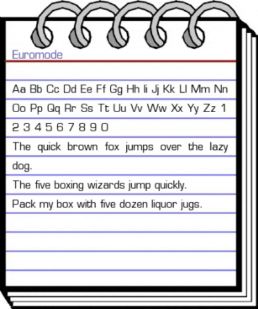 Euromode Regular animated font preview