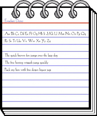 Evadare Demo Regular animated font preview