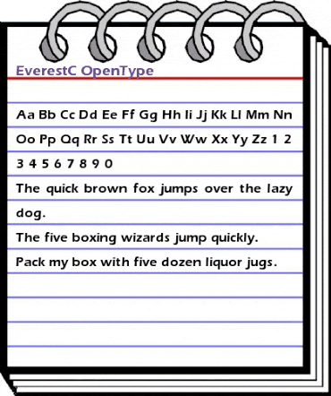 EverestC Regular animated font preview
