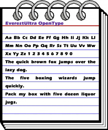 EverestUltra Regular animated font preview